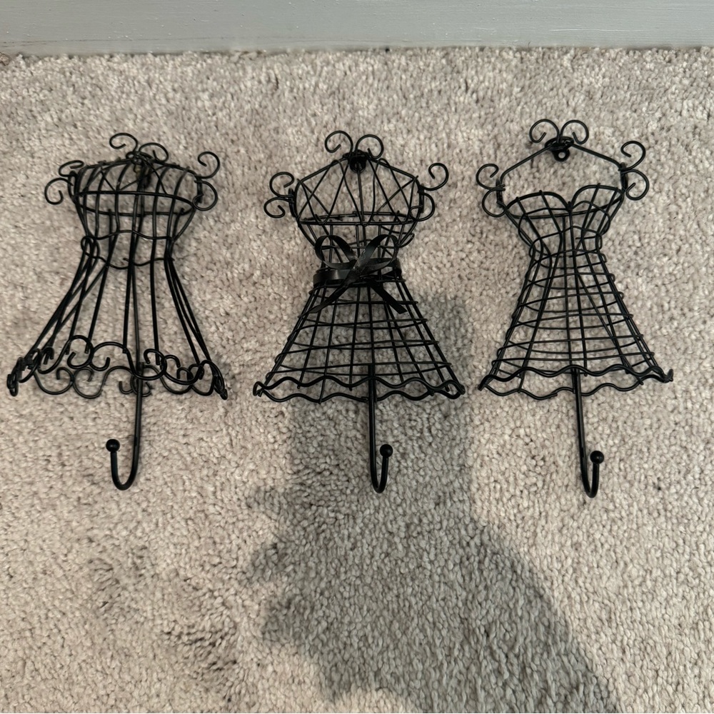 Set of 3 Jewelry Wall Hooks